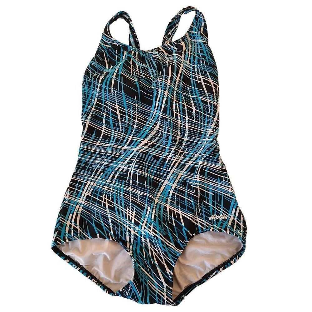 Dolfin Racerback One Piece Swimsuit Size 42 16